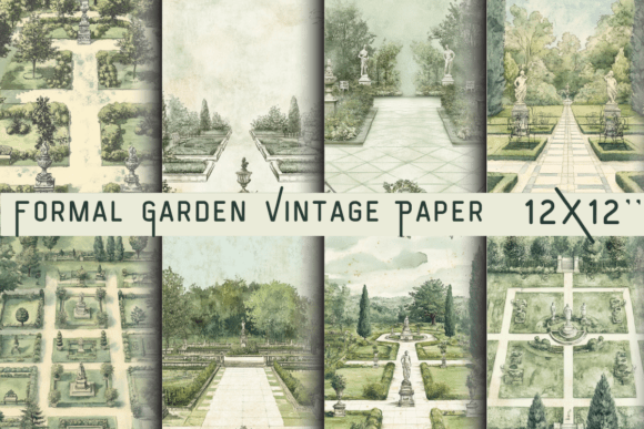 Download Formal Garden Vintage Paper - Premium Bundle